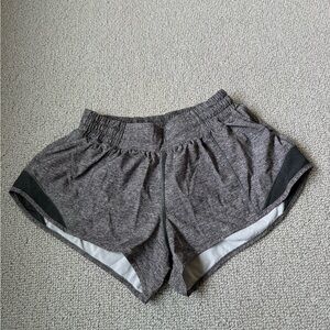 lululemon athletica Heathered Gray Athletic Shorts with Black Trim